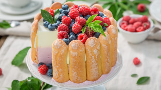 Berry mint cake tea rococo 2 - a cake free wallpaper