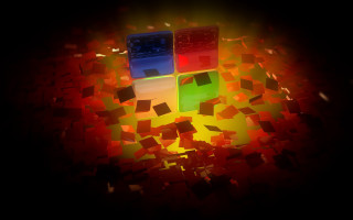Colorful blocks table squares abstract - top of a table free wallpaper for desktop