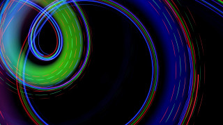 Colorful light swirl abstract planet - chromatic aberration free wallpaper