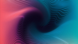 Colorful wavy curved blue pink - wavy line free wallpaper