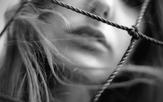 Woman blowing hair fence blackandwhite - hair free wallpaper for desktop