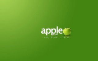 Green apple white apple typographic - a white apple free wallpaper