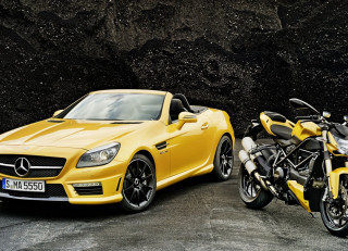 Yellow sports car motorcycle black - a yellow motorcycle free wallpaper