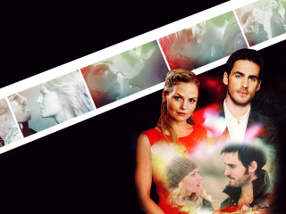 Man woman red dress white 2 - a collage of photos free wallpaper