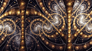 Golden black lightbulb fractals gear - a light bulb free wallpaper