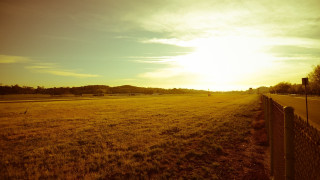 Sunset ocean beach fence road - david boyd free wallpaper