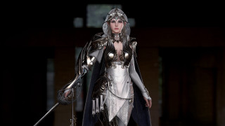 Fantasy armor woman sword runway - a sword and armor free wallpaper