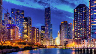 City skyline river night lights 21 - arlington nelson lindenmuth free wallpaper