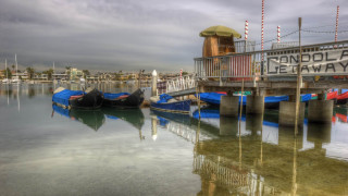 Dock boats end bay impressionist - impressionist painting free wallpaper