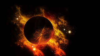 Black hole yellow ring space - a black hole free wallpaper for desktop