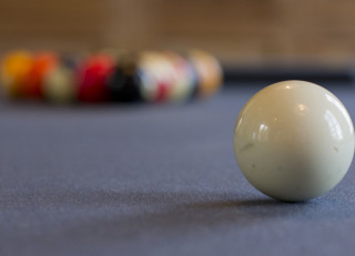Pool ball on table with - a gray surface free wallpaper for desktop