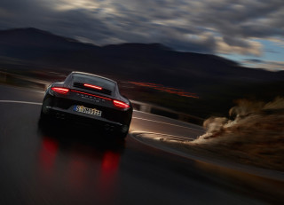 Car mountains night redtail motionblur - a red tail light free wallpaper