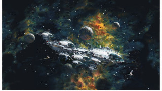 Space shuttle stars planets astronaut - sci fi fantasy free wallpaper