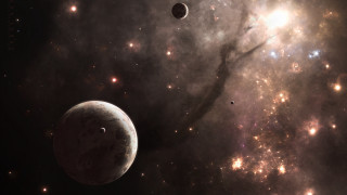 Space planet stars distant star - a distant star in the foreground free wallpaper