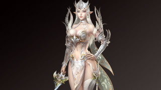 White elf sword flower fantasy - her hand and a flower free wallpaper