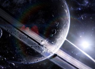 Space saturn star bright light - the planet free wallpaper