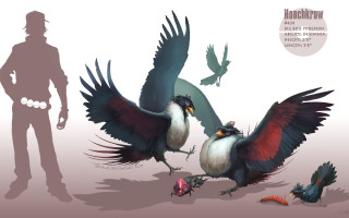 Man bird wings fantasy illustration 2 - another bird free wallpaper