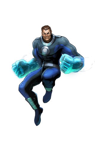 Man blue suit flying blue - benjamin marra free wallpaper for mobile