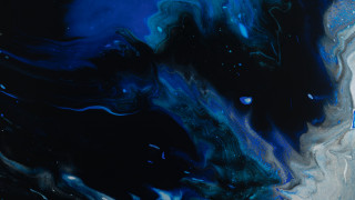 Blue black abstract aurora fire - abstract brush stroke free wallpaper