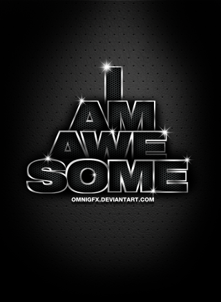 I am awesome black and - funk art free wallpaper