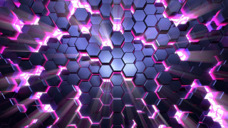 Holographic hexagon light center purple - hexagonal shape free wallpaper