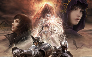 Epic fantasy couple clouds demon - a sky free wallpaper for desktop