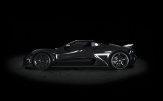 Black sports car dark room 24 - a black sports car free wallpaper