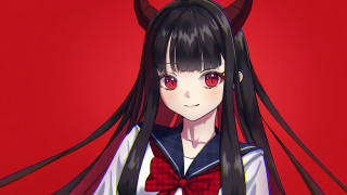 Ayako rokkaku anime girl horns - horn free wallpaper for desktop