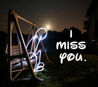 Swing grass missing message night - free valentines wallpaper for tablet