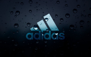 Rainy window adidas 3d bubbles - blue letter free wallpaper