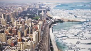 City river bridge ice aerial - andreas gursky free wallpaper for desktop