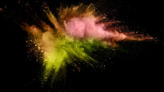 Colorful powder explosion black background - explosion free wallpaper for desktop