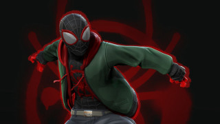 Spiderman greenjacket redscarf dance eyesclosed - red scarf free wallpaper