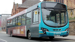 Blue bus brick building clock - archibald skirving free wallpaper for desktop