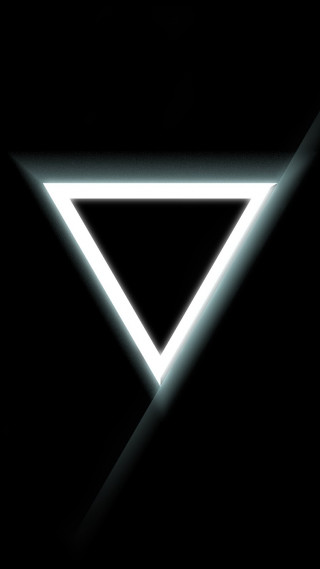 Triangle light middle black background - constructivism free wallpaper for mobile