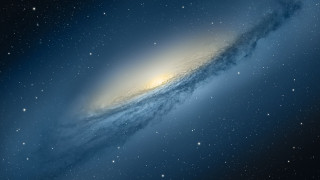 Bright blue galaxy starry sky 3 - the center of the picture free wallpaper for desktop