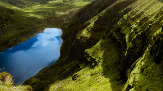 Lake green mountains flower field - eric auld free wallpaper