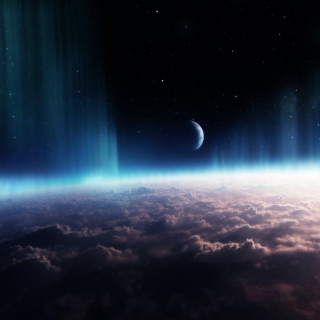 Earth space view bright light 2 - a view of the earth free wallpaper