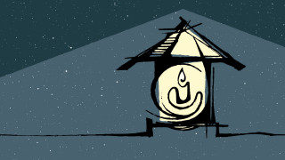 Clock face night sky stars - free gaming wallpaper