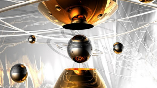 Abstract orbs room ceilingfan light - a light fixture free wallpaper