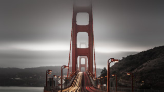 Bridge light trail mountain fog - dave melvin free wallpaper for desktop