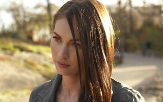 Woman longhair sunset outdoors eve - a sidewalk free wallpaper