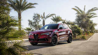 Red alfa suv beach palm - renaissance free wallpaper for desktop