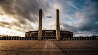 Berlin secession towers olympic rings - olympic free wallpaper