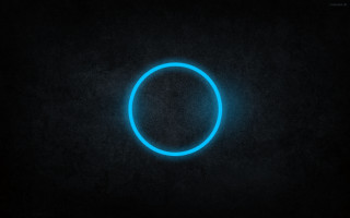 Blue circle glowing dark night - the dark night sky free wallpaper