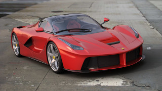 Red sports car street motorcycle - realistic free wallpaper for desktop