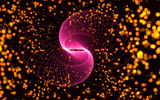 Purple hologram ferriswheel fireworks orange - a purple object free wallpaper