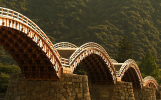 Bridge river mountain architecture japan - japan aya goda free wallpaper