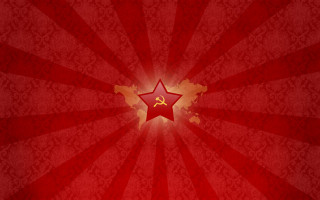 Red star hammer sickle ray - sick symbol free wallpaper