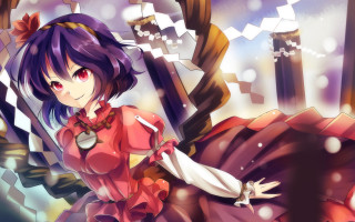 Red dress sword snow window - a building in the background free wallpaper for desktop